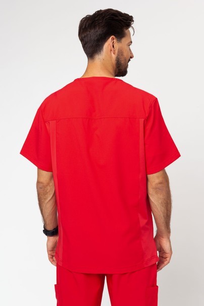 Men's Maevn Momentum V-neck scrub top red-1