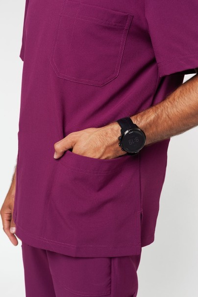 Men's Maevn Momentum V-neck scrub top wine-4