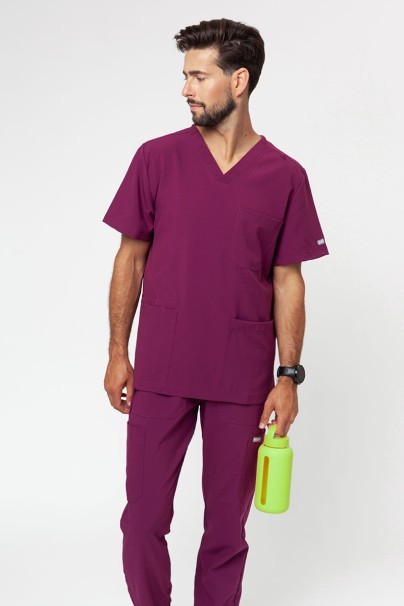 Men's Maevn Momentum jogger scrubs set wine-3