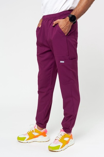 Men's Maevn Momentum jogger scrubs set wine-10