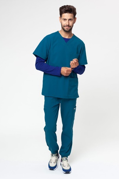 Men's Maevn Momentum V-neck scrub top caribbean blue-6