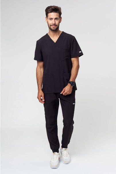 Men's Maevn Momentum V-neck scrub top black-4