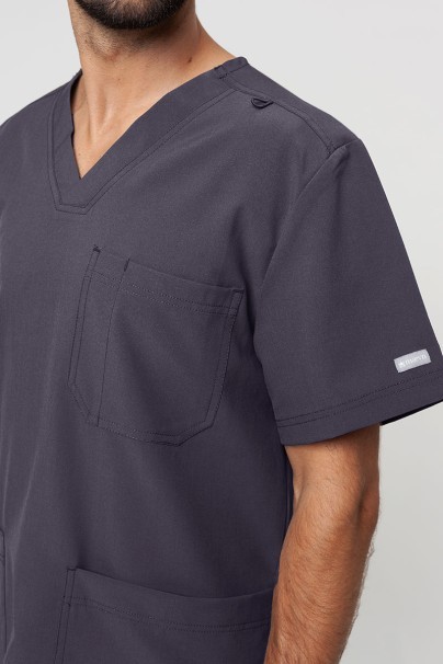 Men's Maevn Momentum V-neck scrub top pewter-2