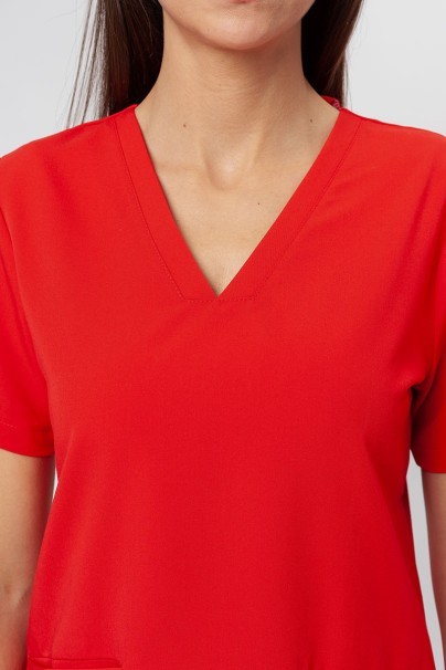 Women's Sunrise Uniforms Premium scrubs set (Joy top, Chill trousers) juicy red-5