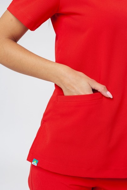 Women's Sunrise Uniforms Premium scrubs set (Joy top, Chill trousers) juicy red-6