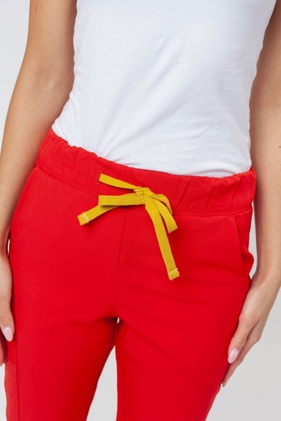 Women's Sunrise Uniforms Premium scrubs set (Joy top, Chill trousers) juicy red-9