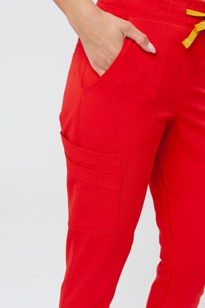 Women's Sunrise Uniforms Premium scrubs set (Joy top, Chill trousers) juicy red-10