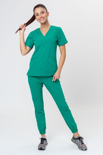 Women's Sunrise Uniforms Premium scrubs set (Joy top, Chill trousers) green-2