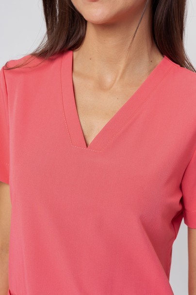 Women’s Sunrise Uniforms Premium Joy scrubs top coral-2