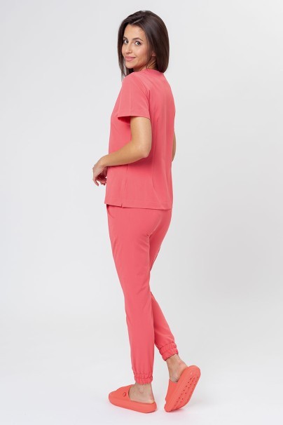 Women's Sunrise Uniforms Premium scrubs set (Joy top, Chill trousers) coral-2