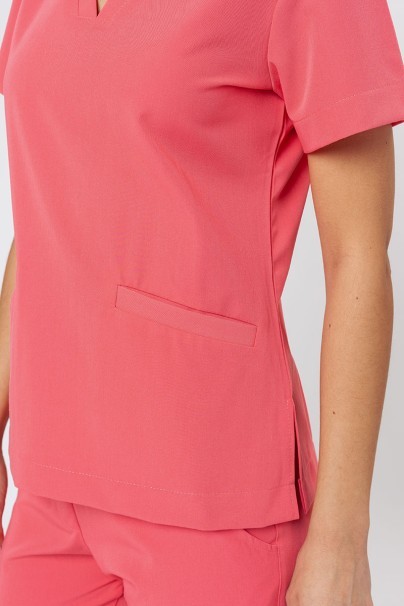 Women's Sunrise Uniforms Premium scrubs set (Joy top, Chill trousers) coral-6