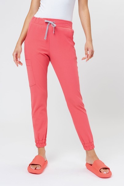 Women's Sunrise Uniforms Premium scrubs set (Joy top, Chill trousers) coral-7