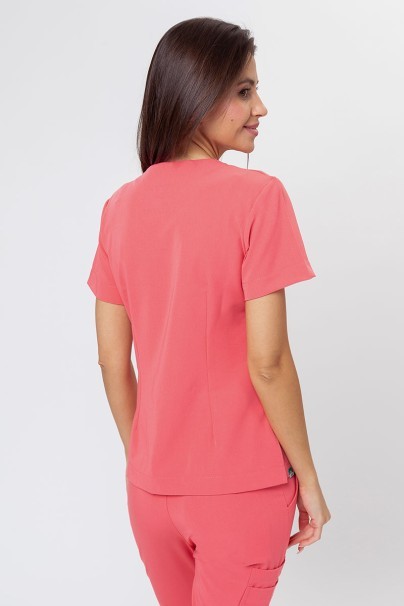 Women's Sunrise Uniforms Premium scrubs set (Joy top, Chill trousers) coral-3