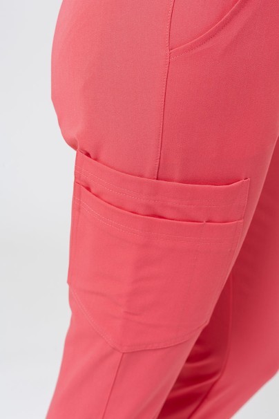 Women's Sunrise Uniforms Premium scrubs set (Joy top, Chill trousers) coral-11