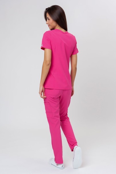 Women’s Maevn Momentum Double V-Neck scrub top hot pink-6