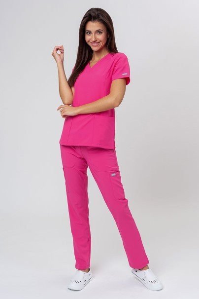 Women’s Maevn Momentum Double V-Neck scrub top hot pink-5