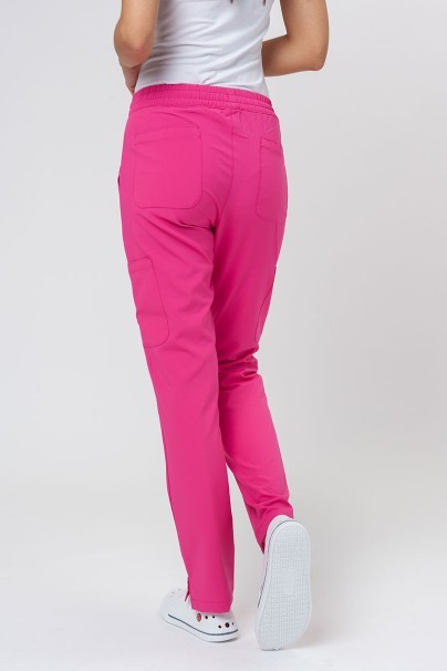 Women's Maevn Momentum scrubs set (Double V-neck top, 6-pocket trousers) hot pink-8