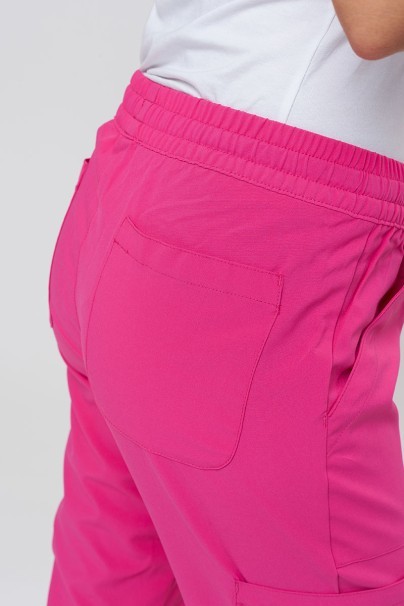 Women's Maevn Momentum scrubs set (Double V-neck top, 6-pocket trousers) hot pink-12