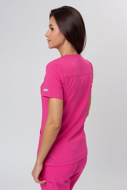 Women's Maevn Momentum scrubs set (Asymetric top, Jogger trousers) hot pink-4