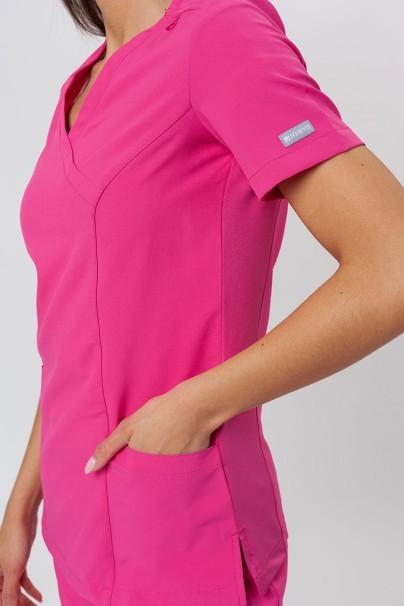 Women's Maevn Momentum scrubs set (Asymetric top, Jogger trousers) hot pink-6