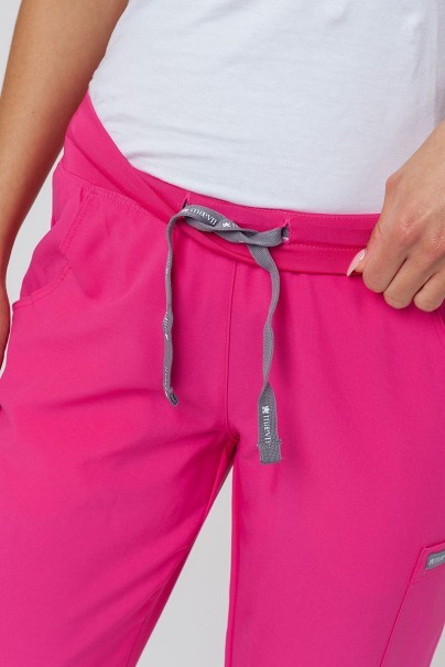 Women's Maevn Momentum scrubs set (Asymetric top, Jogger trousers) hot pink-11