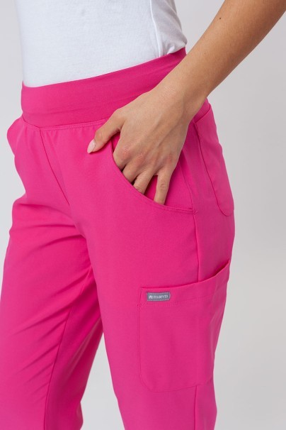 Women's Maevn Momentum scrubs set (Asymetric top, Jogger trousers) hot pink-12