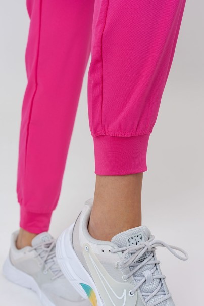 Women's Maevn Momentum scrubs set (Asymetric top, Jogger trousers) hot pink-14