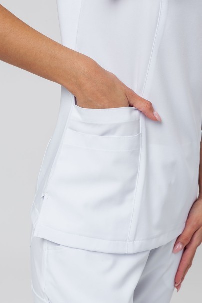 Women's Maevn Momentum scrubs set (Asymetric top, Jogger trousers) white-7