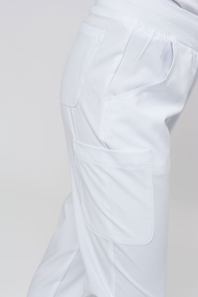 Women's Maevn Momentum scrubs set (Asymetric top, Jogger trousers) white-12