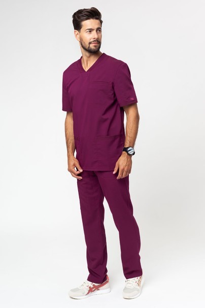 Men's Dickies Balance V-neck scrub top wine-6