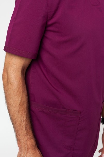 Men's Dickies Balance V-neck scrub top wine-4