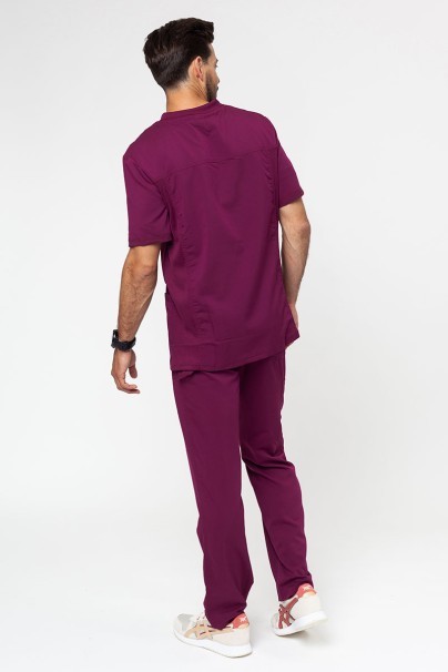 Men's Dickies Balance scrubs set (V-neck top, Mid Rise trousers) wine-2