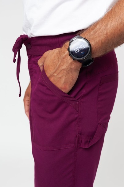 Men's Dickies Balance scrubs set (V-neck top, Mid Rise trousers) wine-12