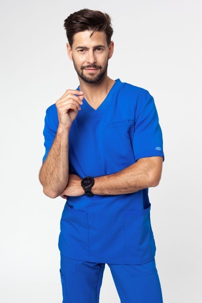 Men's Dickies Balance scrubs set (V-neck top, Mid Rise trousers) royal blue-2