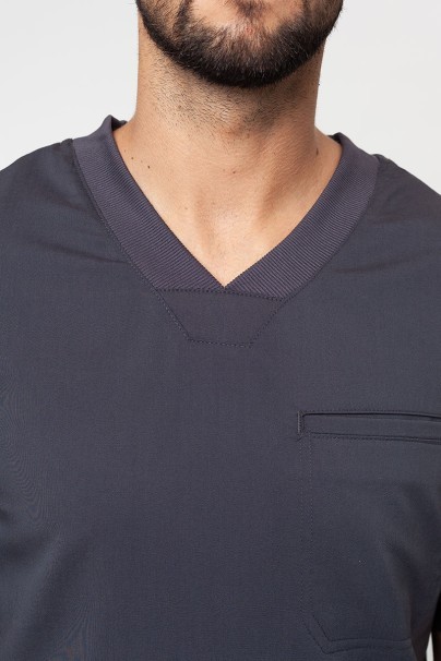 Men's Dickies Balance V-neck scrub top pewter-2