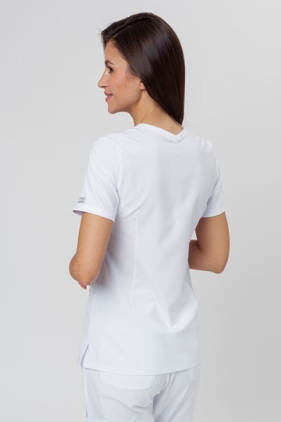 Women’s Maevn Momentum Double V-Neck scrub top white-1