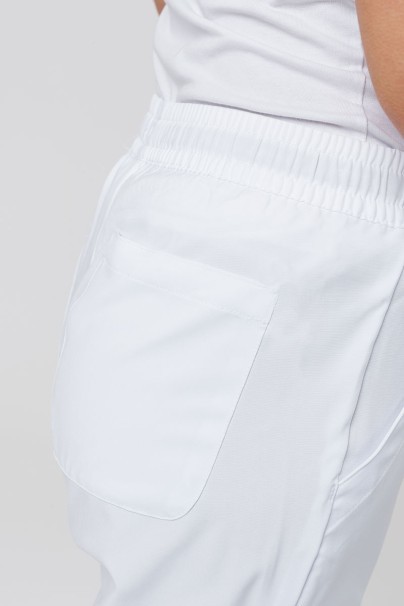 Women's Maevn Momentum scrubs set (Double V-neck top, 6-pocket trousers) white-12