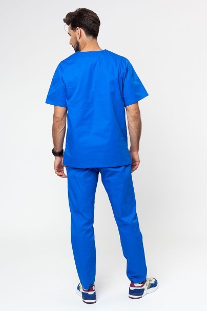 Men’s Sunrise Uniforms Basic Classic scrubs set (Standard top, Regular trousers) royal blue-1