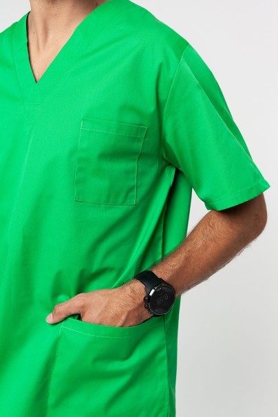 Men's Sunrise Uniforms Basic Standard scrub top apple green-3