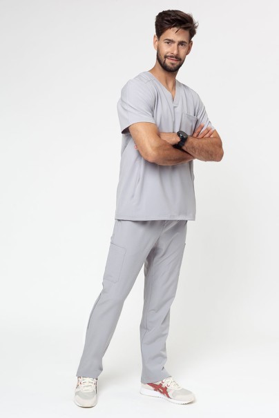 Men’s Adar Modern scrub top silver gray-5