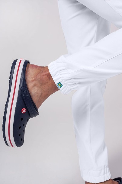 Men's Sunrise Uniforms Premium Select jogger scrub trousers white-4
