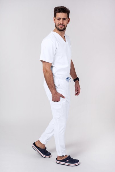 Men's Sunrise Uniforms Premium Select jogger scrub trousers white-5
