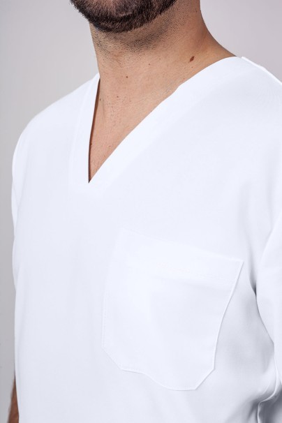 Men's Sunrise Uniforms Premium scrubs set (Dose top, Select trousers) white-6