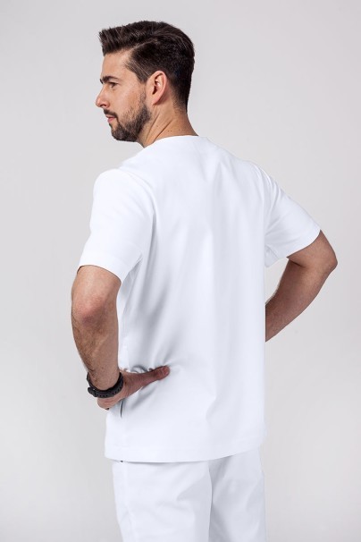Men's Sunrise Uniforms Premium scrubs set (Dose top, Select trousers) white-4
