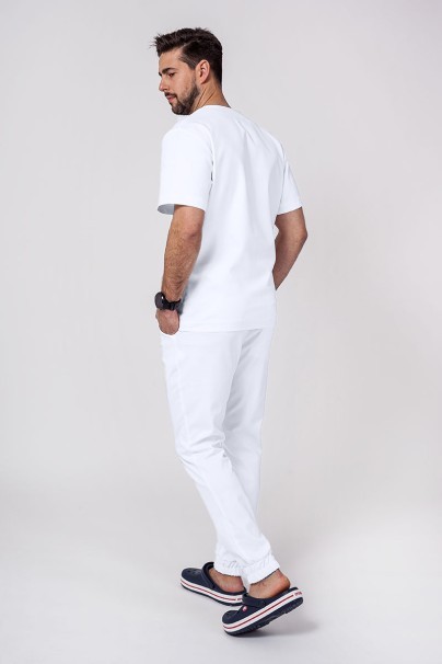 Men's Sunrise Uniforms Premium scrubs set (Dose top, Select trousers) white-1