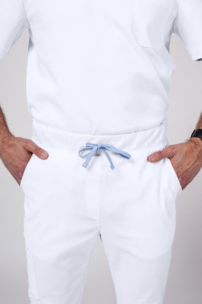 Men's Sunrise Uniforms Premium scrubs set (Dose top, Select trousers) white-10
