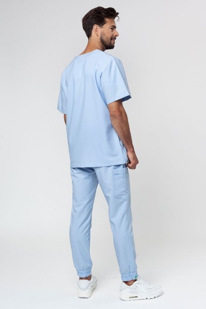 Men's Sunrise Uniforms Premium scrubs set (Dose top, Select trousers) ceil blue-2