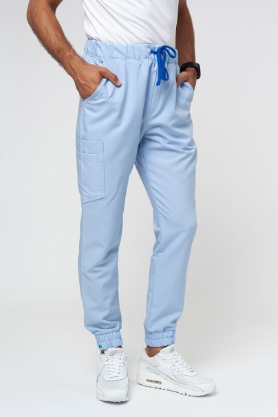 Men's Sunrise Uniforms Premium scrubs set (Dose top, Select trousers) ceil blue-6
