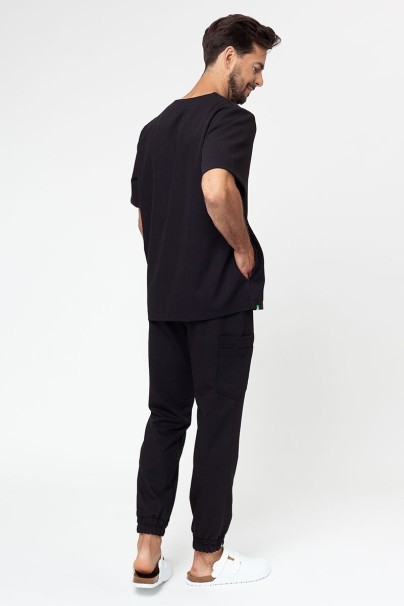 Men's Sunrise Uniforms Premium scrubs set (Dose top, Select trousers) black-1