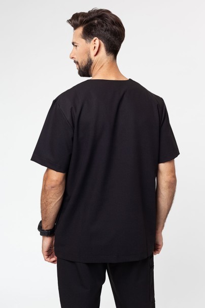 Men's Sunrise Uniforms Premium scrubs set (Dose top, Select trousers) black-4